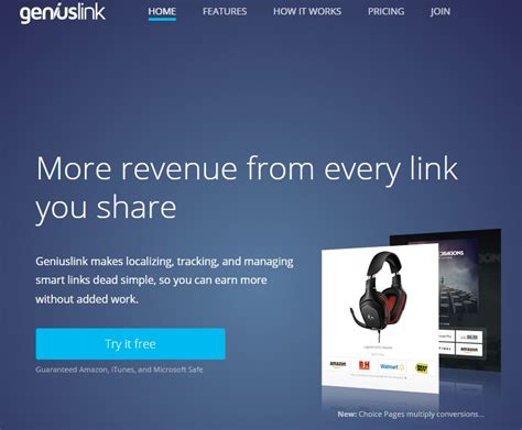 Genius link. Geniuslink allows creators to create intelligent short links with inbuilt analytics. Maximize your links revenue with automatic localization, mobile deep linking, seller networks, … 