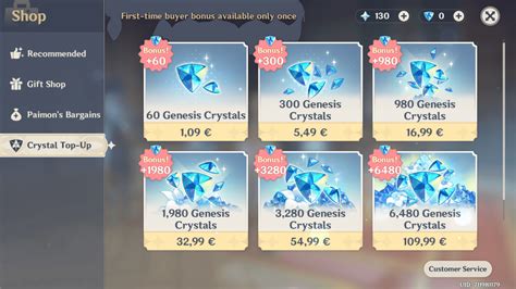 Genshin impact top up. How many Wishes do you get from Crystal Top-Up bundles in Genshin Impact? We'll give you a crystal-clear answer. Britlee Kuhn. |. Published: Nov 16, 2022 … 
