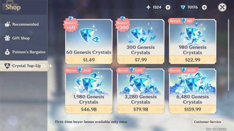 Genshin top up center. 6480 + 1600 Crystals starting from ₱4,400. All Pack Genesis Crystals are priced at ₱9,000. Additionally, special rates are available for bulk purchases. Boost your Genshin Impact gameplay by topping up your Crystals only at Lapakgaming. 11 6/F Cyberone Bldg, Eastwood Ave., Eastwood City Cyberpark, Quezon City, 1110. 