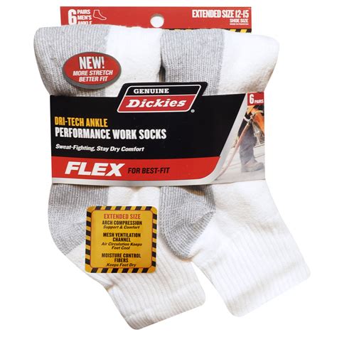 Genuine Dickies Quarter Socks, 6 Pack - Walmart.com