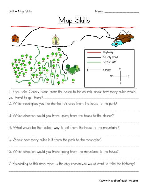 Geography map skills worksheets pdf.  Download a free, printable blank U...