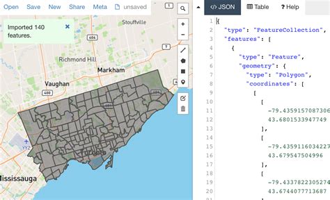 Geojson polygon example.  For example you use the point as the center of a regular...