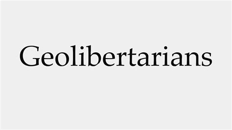Geolibertarian. Things To Know About Geolibertarian. 