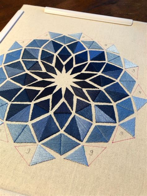 Geometric Embroidery Pattern Hand Embroidery Pattern Pdf Etsy