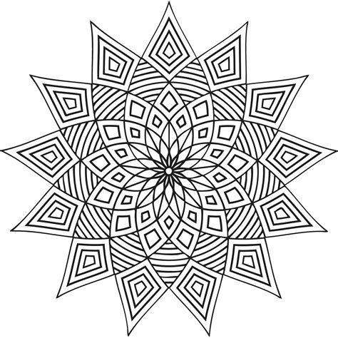 Geometric Patterns To Colour For Kids