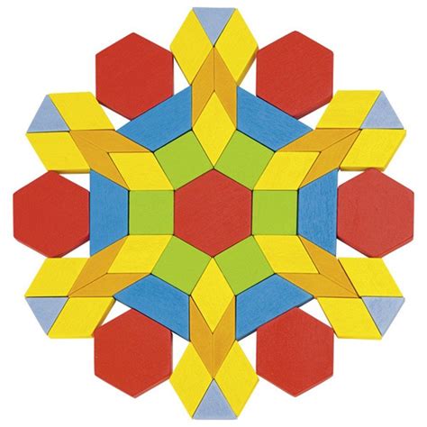 Geometric Wooden Pattern Blocks Pattern blocks, Math patterns