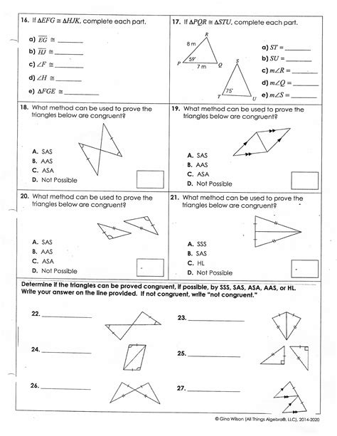 Geometry Acp Practice Test Answers