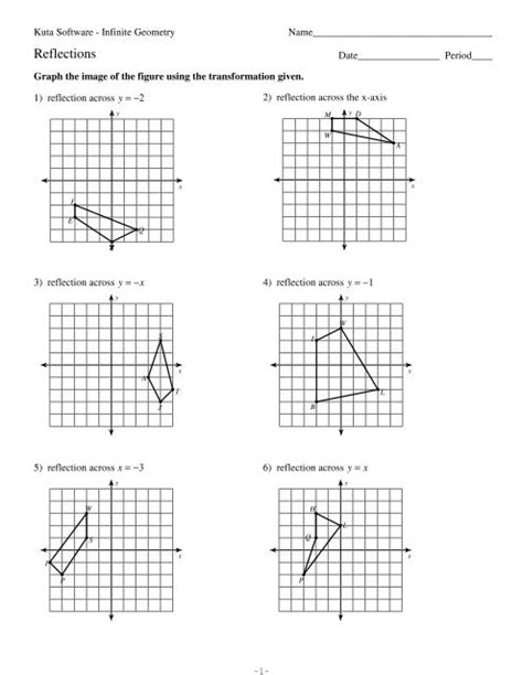 Geometry Answer Reflections Infinite Kuta Software Key