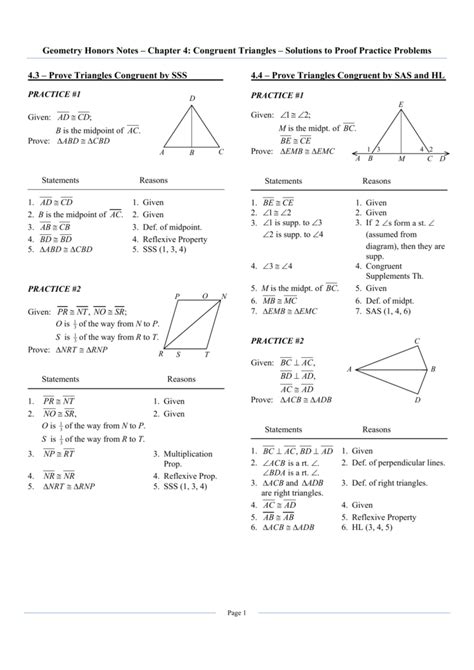 Geometry Proof Practice Worksheet