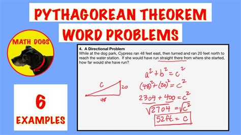 Geometry Pythagorean Theorem Word Problems YouTube