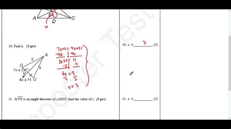 Geometry Unit 5 Practice Test 13 YouTube