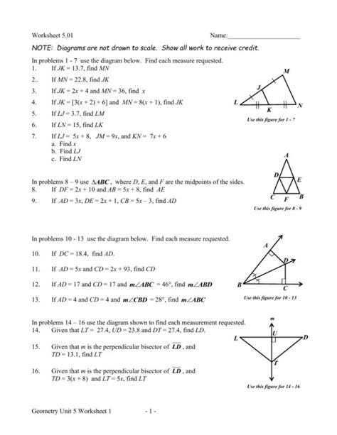 Geometry Unit 6 Assessment Answer Key