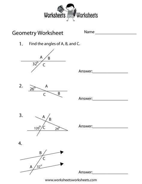 Geometry Worksheets Angles