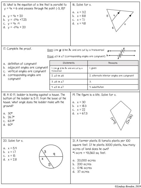 Geometry a credit by exam study guide home the. - Accuplacer study guide alamo community college.