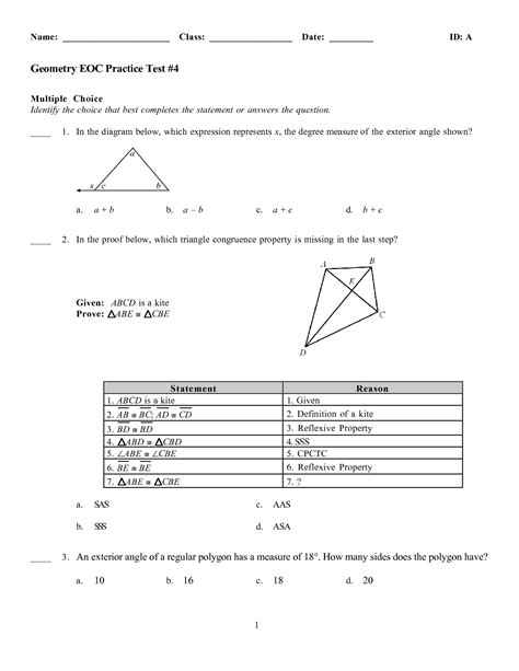 Geometry eoc assesment practice study guide. - Nineteen eighty four study guide answers holt rinehart.