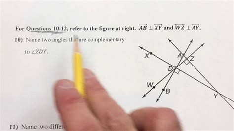 Geometry lessons 34 to 37 page 2 quiz review answers YouTube