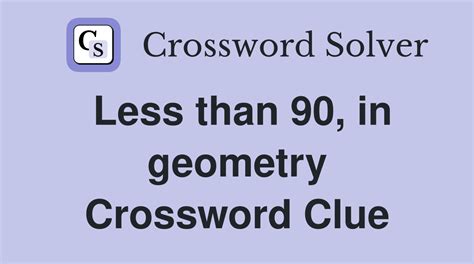 Geometry measure -- Crossword clue Crossword Nexus