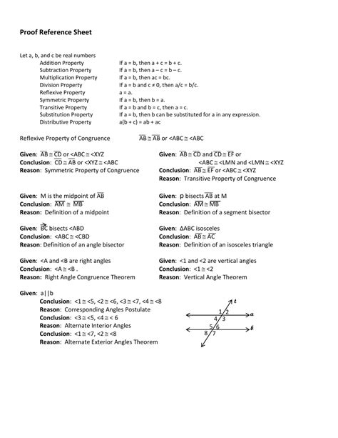 Geometry proofs cheat sheet.  right angles are congruent Click the card to fl...