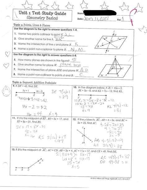 Geometry unit 1 study guide answer key.  This comprehensive guide focuses on key top...
