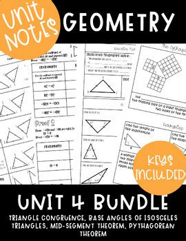 Geometry unit 4.  Unit 4 Notes and Practice Packet - Part 1 4.  3RD GRADE...