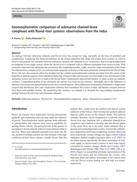 Geomorphometric comparison of submarine channel-levee …