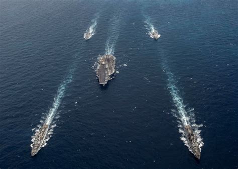 George HW Bush Carrier Strike Group transits the Strait of Gibraltar