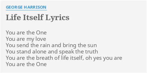 George Harrison - Life Itself lyrics