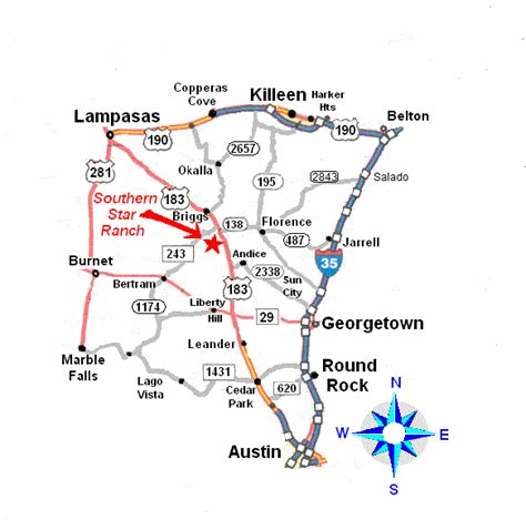 Georgetown (Texas) to Burnet (Texas) via Liberty Hill