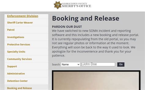 Georgetown county booking and release.  Georgetown County Sheriff's Office ...