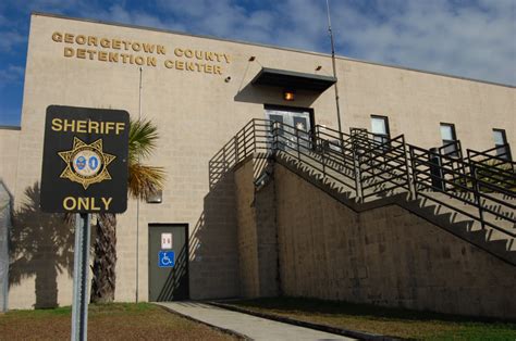 The Georgetown County Detention Center is responsible for the following: Booking and housing all persons arrested in Georgetown County; Housing state and federal prisoners assigned to the Georgetown County Detention Center; Fingerprinting and photographing all prisoners brought to the Georgetown County Detention Center; Conducting background .... 