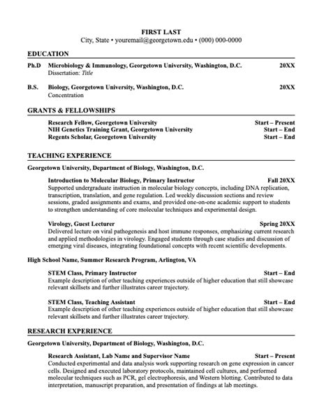 Georgetown resume template.  Resumes &mdash; Georgetown University Women In Leadership After re...