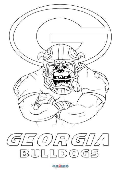 Georgia Bulldog Coloring Shee