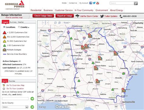 Georgia power outage report. Zoom to. +. –. 30km. 20mi. Report Outage. Show Message. OutageDetails. Name. Value. Name. Value. Members Served, 17896. MembersAffected, 2320. Counties/Regions. 