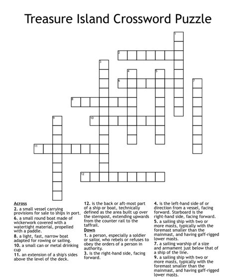 The Crossword Solver found 30 answers to "___ treasure", 6 letters crossword clue. The Crossword Solver finds answers to classic crosswords and cryptic crossword puzzles. Enter the length or pattern for better results. Click the answer to find similar crossword clues . Enter a Crossword Clue. . 
