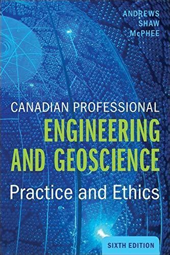 Geoscience Rews Canadian Engineering Professional