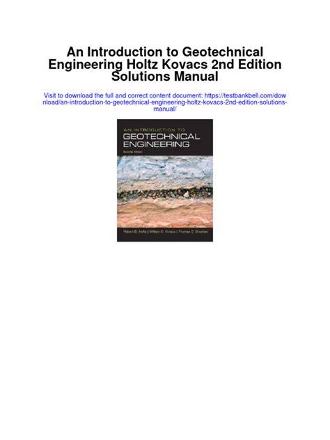 Geotechnical engineering holtz kovacs solutions manual. - Leistung und performance von mvs- großrechnern..