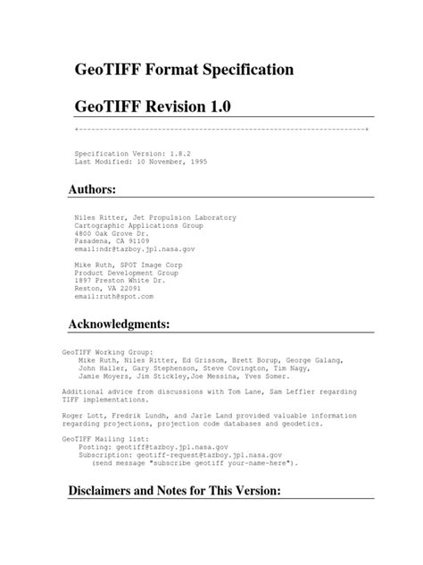Geotiff package.  Only the GeoTIFF format is used here, but the examples do app...