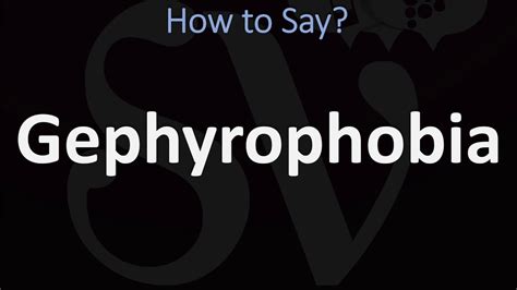 Gephyrophobia pronunciation. Translate Gephyrophobia. See Spanish-English translations with audio pronunciations, examples, and word-by-word explanations. 