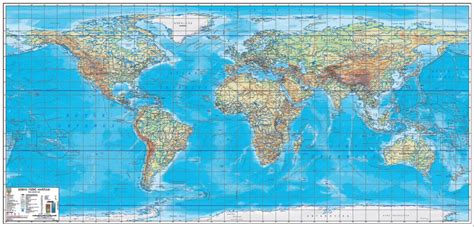 Gerçek ölçekli dünya haritası