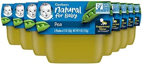 Gerber 1st Foods Baby Food, Pea Puree, Natural & Non …