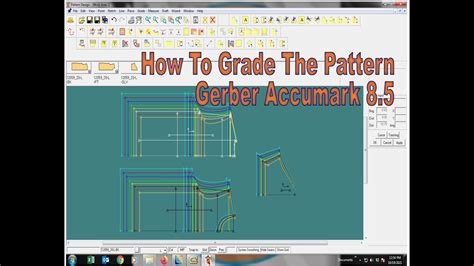 Gerber Grading Tutorial How to Grading pattern by Gerber Software