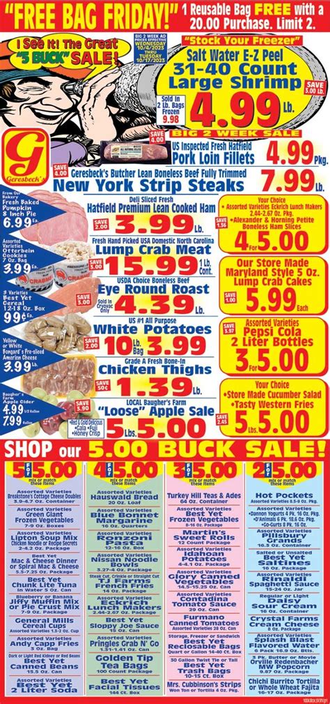 Geresbeck's circular for this week. Are you looking for ways to stretch your grocery budget? Look no further than the Weis Market Weekly Circular. This valuable resource can help you save money on your weekly shoppin... 