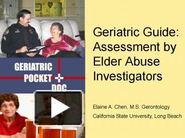 Geriatric guide assessment by elder abuse investigators by elaine a chen. - Sony dream machine ipod dock manual.