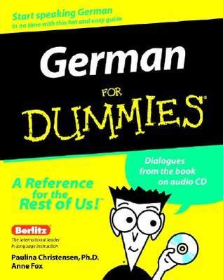 German For Dummies, (with CD) Book - dummies