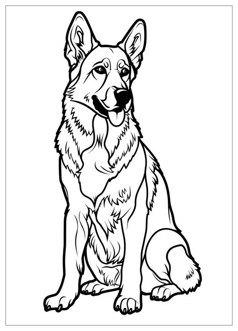 German Shepherd Coloring Sheets