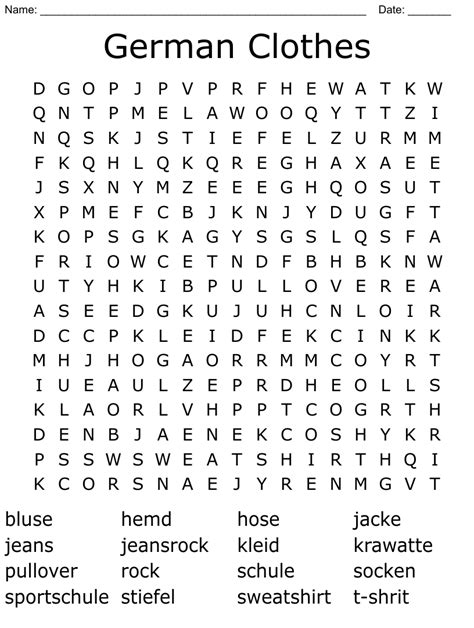 German Word Search WordMint