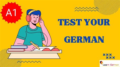 German a1 test online free.  Over 100 topics to learn beginner German with audio and le...