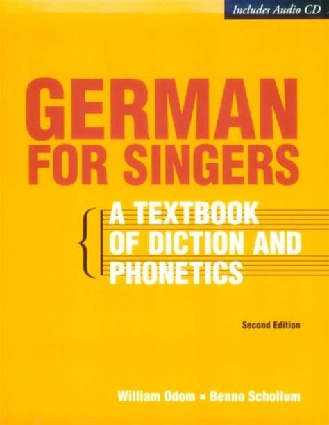 German for singers a textbook of diction and phonetics second edition book and cd rom. - Manual ilustrado de cirugia oral y maxilofacial spanish edition.