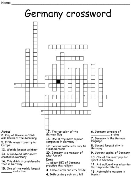 German grandma Crossword Clue Wordplays.com