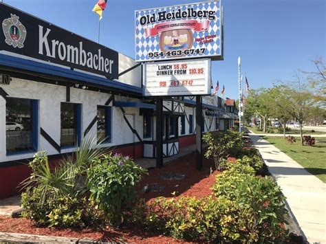 Old Heidelberg Restaurant. 900 W State Road 84 (Marina Mile) Fort Lauderdale 33315. 954 463 6747. Coming from 95 Take Exit 25 East. Coming from 595 Take Exit 9C. State Road 84, Marina Mile.. 
